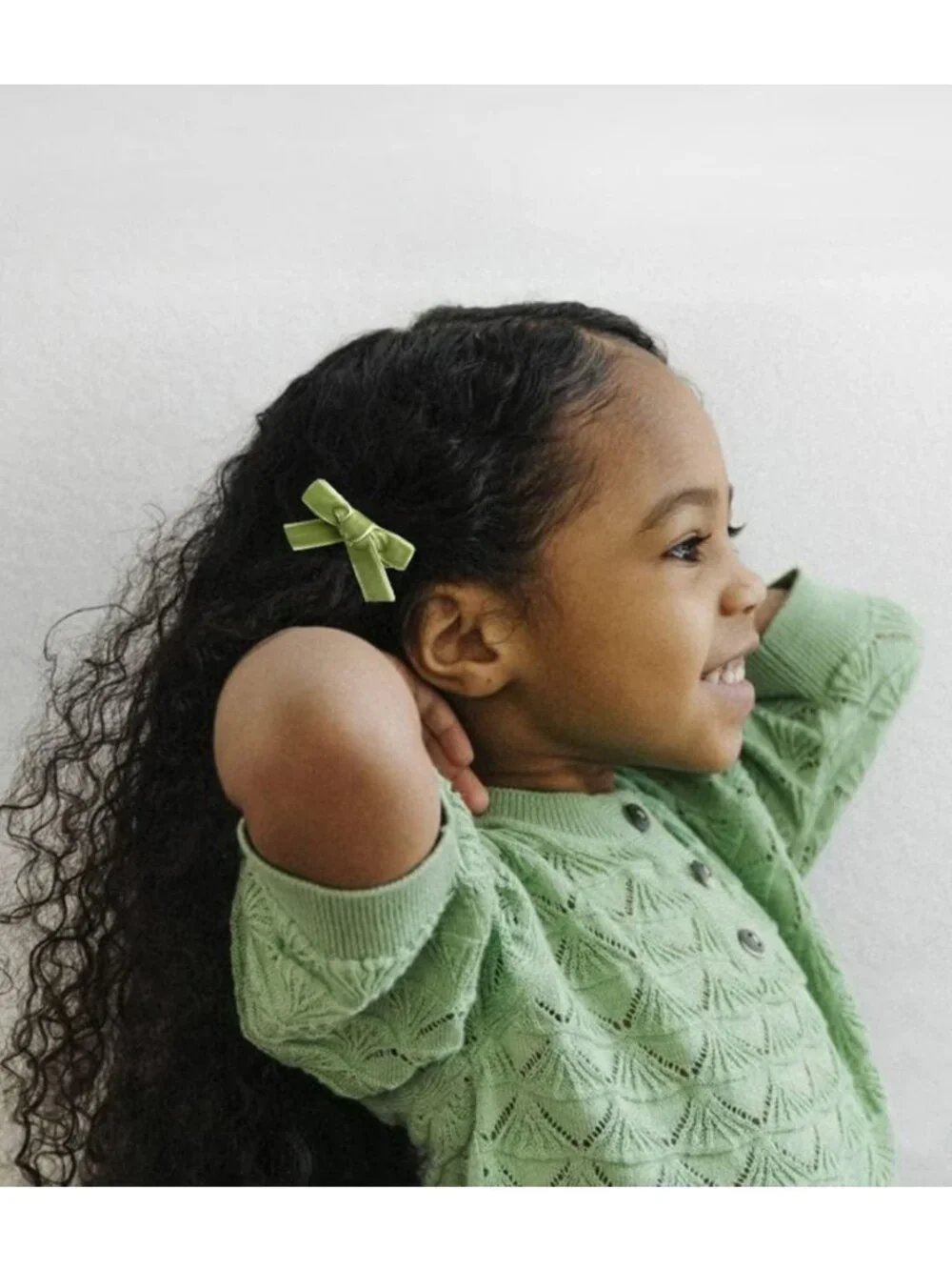 20pcs Velvet Mini Hair Bows for Baby Girls | Handmade Non-Slip Toddler Clips